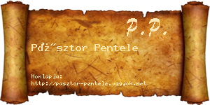 Pásztor Pentele névjegykártya